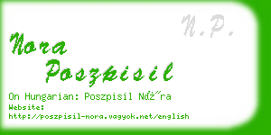 nora poszpisil business card